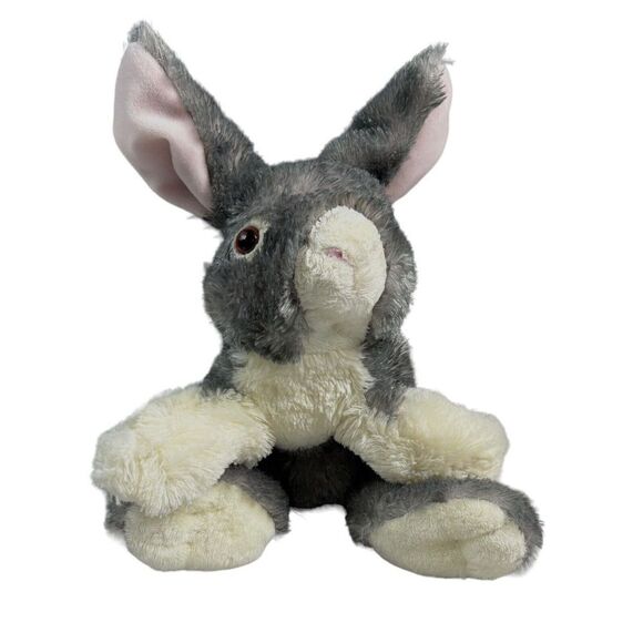 Aurora Bunny Rabbit Plush Gray Realistic Floppy FurryNovelty Gift Spring Lovey - Picture 3 of 7